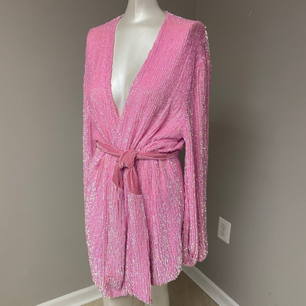 Retrofete wrap sequin dress size m